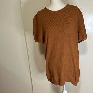 Zara Oversized Rust 100% Cotton Top
